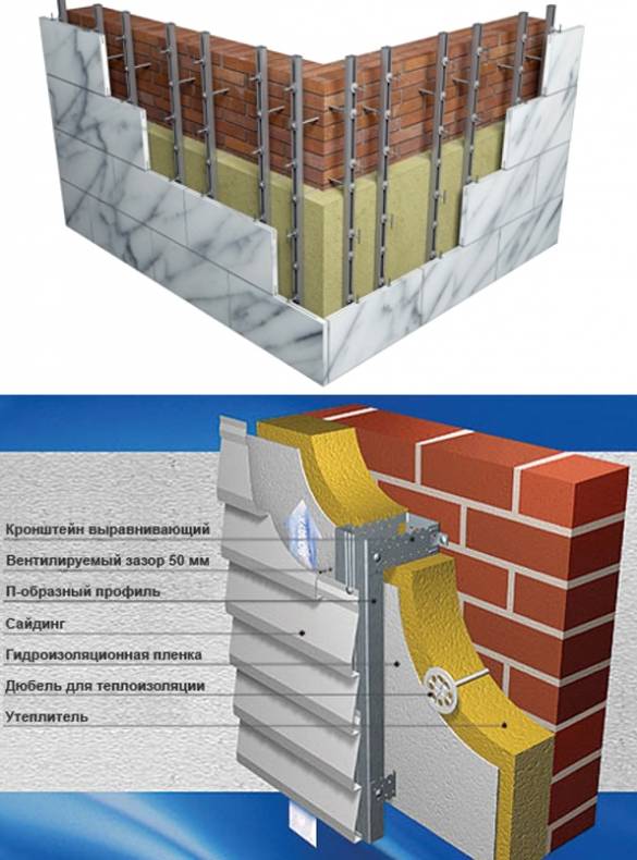 Вентилируемые фасады из керамогранита: преимущества, правила выбора и технология монтажа