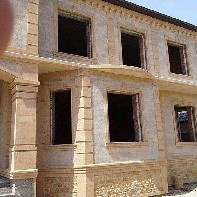 Облицовка дагестанским камнем фасада дома (+видео)