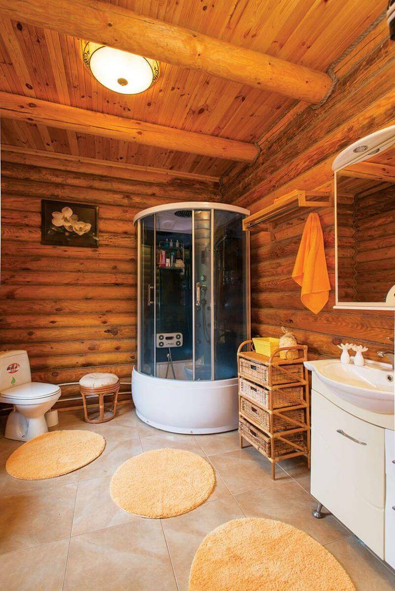 Красивая ванная в деревянном доме: 100 стильных идей дизайна на фото