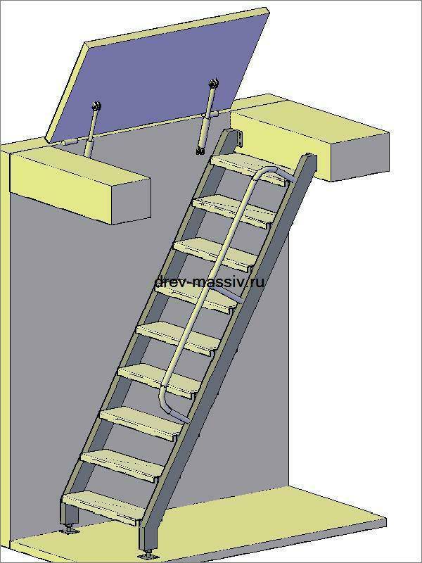 Лестница в подвал своими руками из дерева и бетона: расчеты, технология монтажа