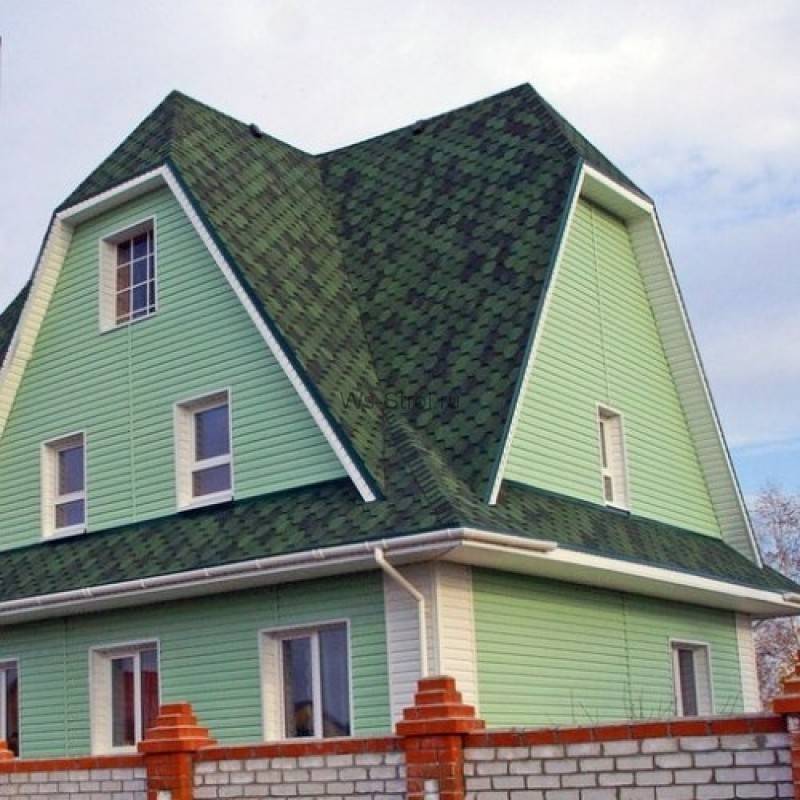 Цвет сайдинга для обшивки дома: под коричневую, красную или зеленую крышу