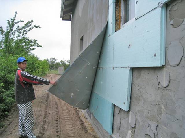 Утепление бетонных стен снаружи пенополистиролом