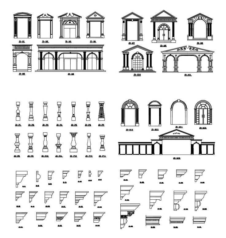 Архитектурные элементы фасадов зданий: виды деталей и материалы