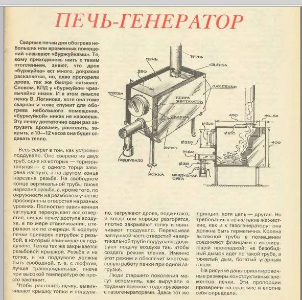 Печь длительного горения для гаража: лучшие варианты, инструкции