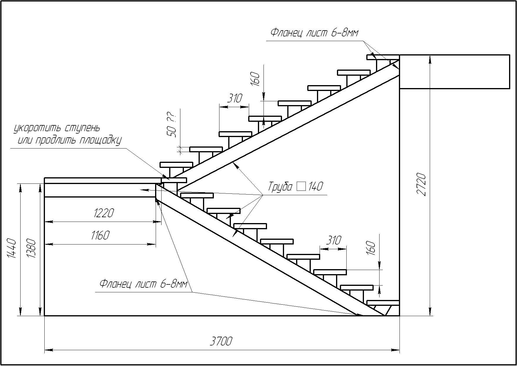 Изготовление лестницы из профильной трубы своими руками: основы монтажа